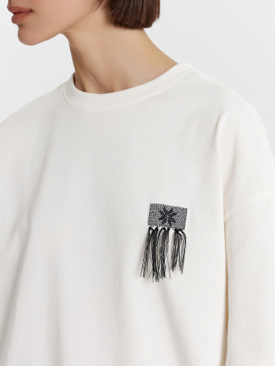 Футболка Mark Formelle 112953/24-33258Ц-0-2 св.молочный_579_D_вышивка - фото 2