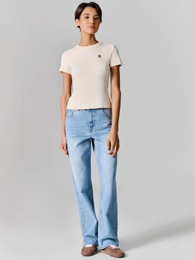 Футболка Mark Formelle 112993/25-38276Ц-1-2 сливочное_масло_442_W_вышивка - фото 1