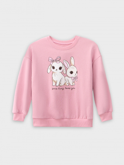 Свитшот Mark Formelle 127958/25-39355П-7 пыльно_розовый_печать_2_сл_на_пол - фото 2