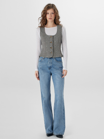 Жилет Mark Formelle 172060/25-41252П-4 коричневая_клеточка - фото 1