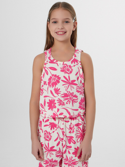 Брюки, топ Mark Formelle 397723/25-39432П-0 розовые_цветы_на_молочном - фото 1