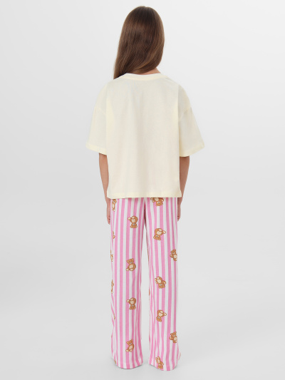 Брюки, футболка Mark Formelle 567747/25-39200ПП-0 бежевый_медведи_на_полоске_1_сл_на_пол - фото 2