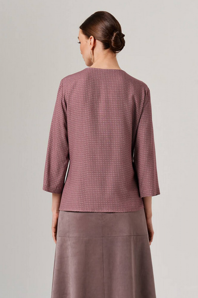 Блуза Nelva 23179 винный принт - фото 5