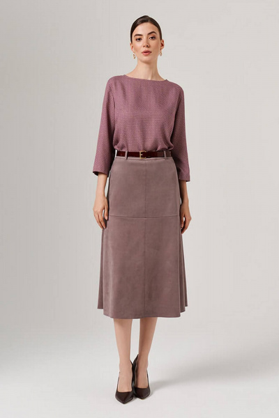 Блуза Nelva 23179 винный принт - фото 2