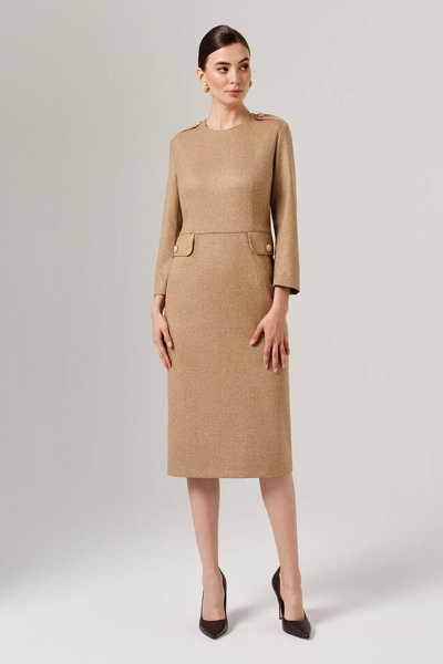 Платье Nelva 51597 кофейно-бежевый - фото 1