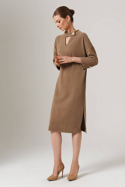 Платье Nelva 51635 капучино - фото 2