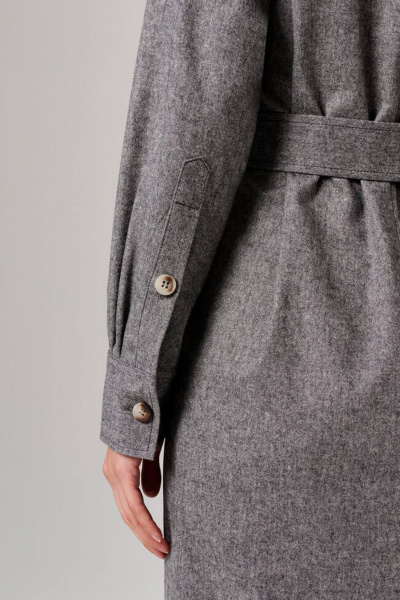 Платье Nelva 51643 чсерый меланж - фото 6