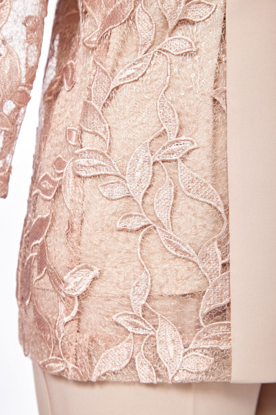 Брюки, жакет Ольга Стиль С-996 пудро-розовый - фото 7