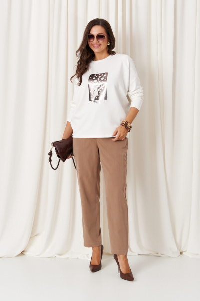 Джемпер Панда 120244 молочный - фото 2