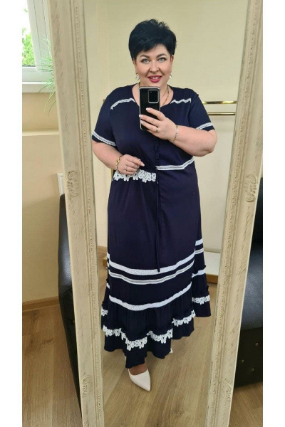 Платье Vittoria Queen 13883 синий - фото 3