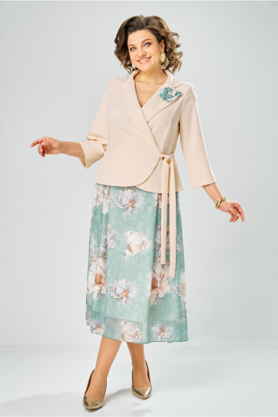 Платье Bonna Image 922-1/6 бежевый - фото 8