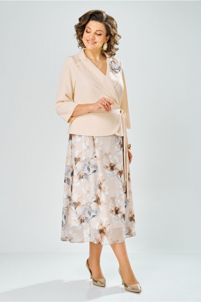 Платье Bonna Image 922-1/8  бежевый - фото 8