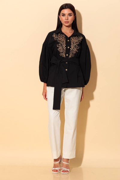 Блуза Chumakova Fashion 2055 черный_с_песочным - фото 5