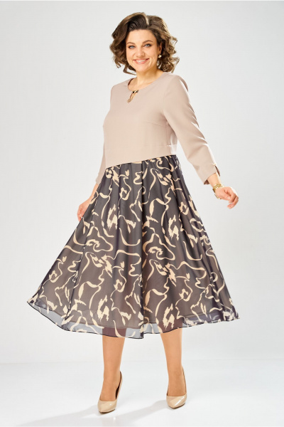 Платье Bonna Image 954-1/3 бежевый - фото 1