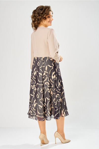 Платье Bonna Image 954-1/3 бежевый - фото 5