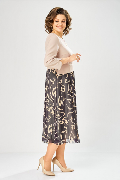 Платье Bonna Image 954-1/3 бежевый - фото 3