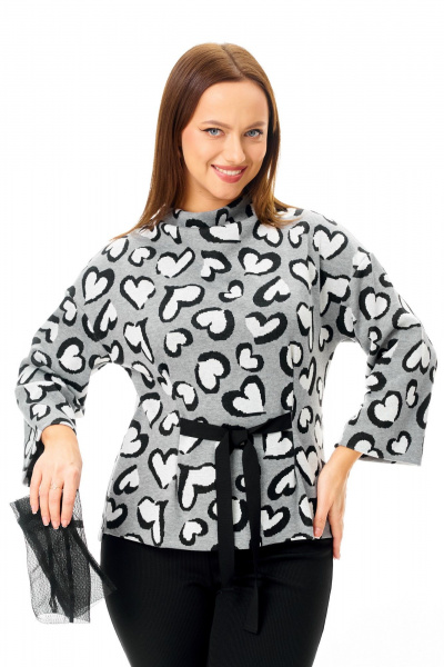 Брюки, джемпер, манжеты T&N 7725 сердечки-черный - фото 8