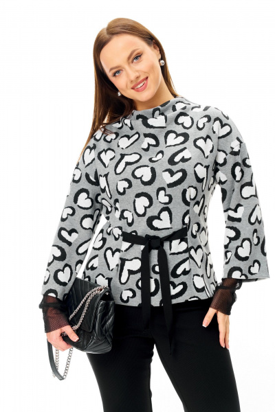 Брюки, джемпер, манжеты T&N 7725 сердечки-черный - фото 5