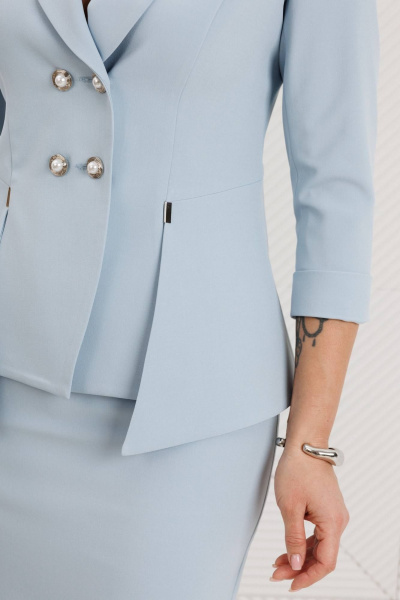 Жакет, юбка Мода Юрс 26-2768 небесно-голубой - фото 5