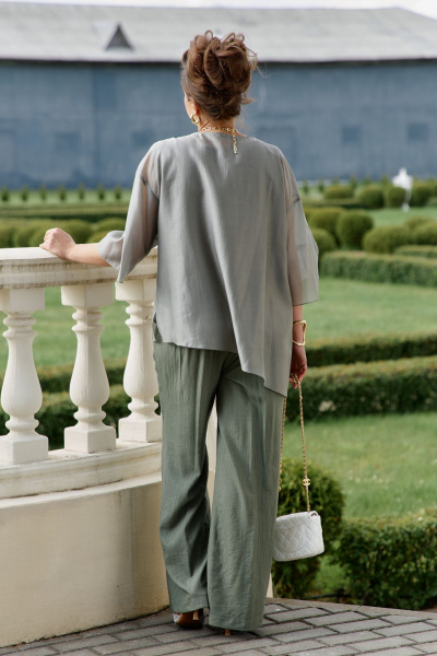 Блуза, брюки Vittoria Queen 27083 хаки - фото 4