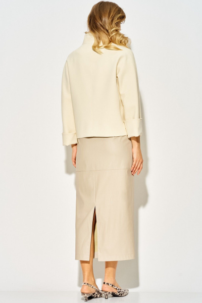 Юбка Laikony L-924 серо-бежевый - фото 10