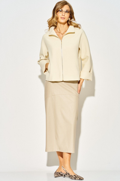 Юбка Laikony L-924 серо-бежевый - фото 6