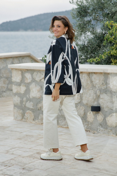 Брюки Vittoria Queen 27943бр сливочный - фото 5