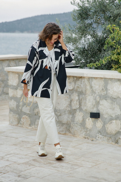 Брюки Vittoria Queen 27943бр сливочный - фото 2