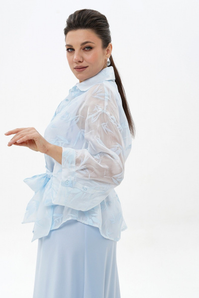 Блуза, платье Alani Collection 2429 голубой - фото 9