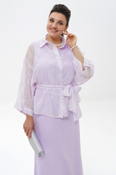 Блуза, платье Alani Collection 2429 лаванда - фото 8