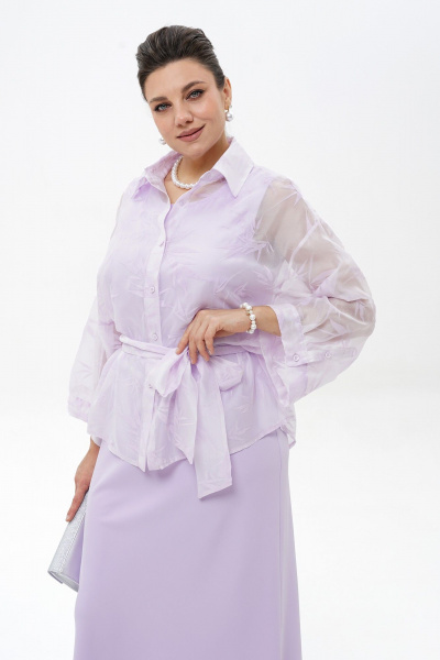 Блуза, платье Alani Collection 2429 лаванда - фото 7