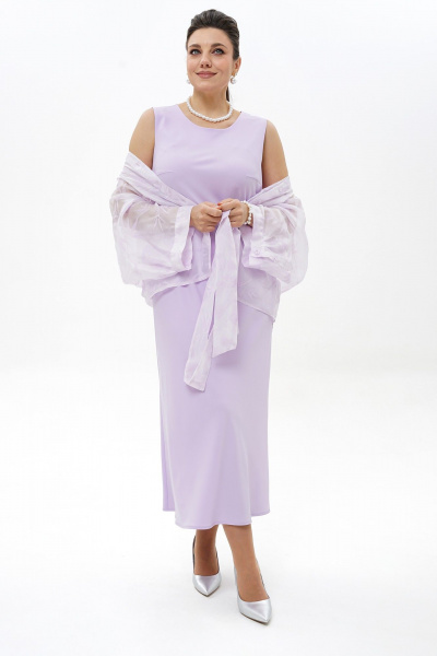 Блуза, платье Alani Collection 2429 лаванда - фото 3