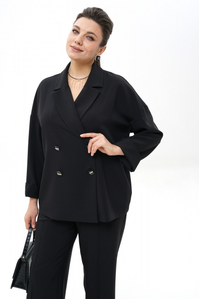 Брюки, жакет Alani Collection 2437 черный - фото 4