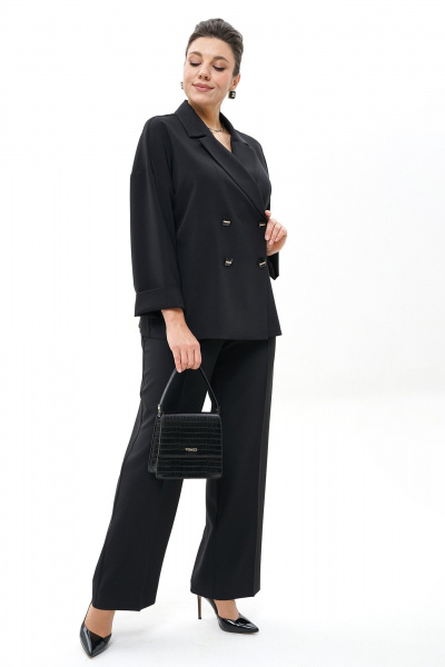 Брюки, жакет Alani Collection 2437 черный - фото 3