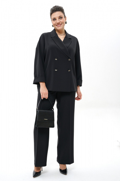 Брюки, жакет Alani Collection 2437 черный - фото 1
