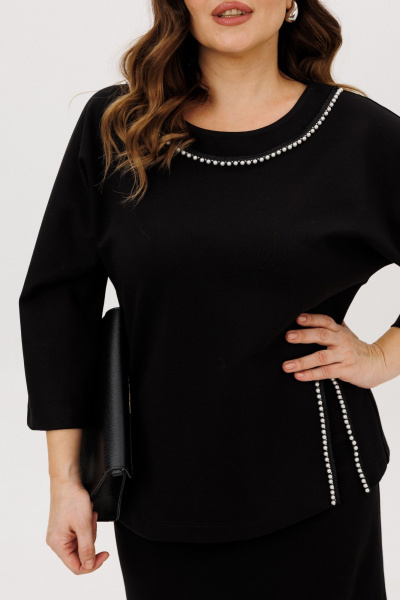 Блуза, юбка ANIDEN 6127-1 черный - фото 7