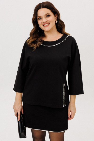 Блуза, юбка ANIDEN 6127-1 черный - фото 5
