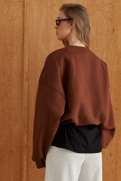 Свитшот 10DENCY 23621 коричневый - фото 5