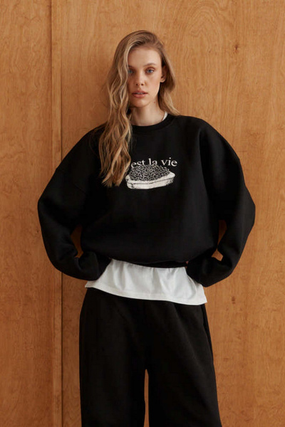 Свитшот 10DENCY 23651 черный - фото 4