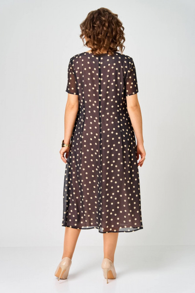 Жакет, платье Karina deLux M-1381 черно-бежевый - фото 7