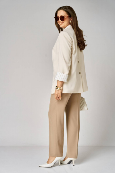 Брюки, жакет Karina deLux M-1365 молочно-бежевый - фото 6