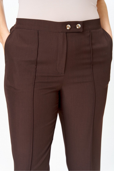 Брюки, жакет Vilena 1144 беж+шоколад - фото 17