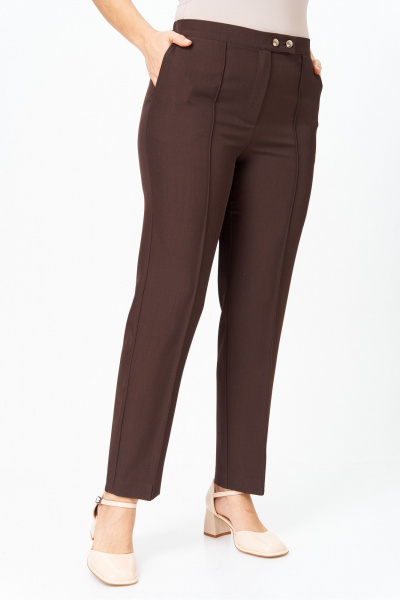 Брюки, жакет Vilena 1144 беж+шоколад - фото 14