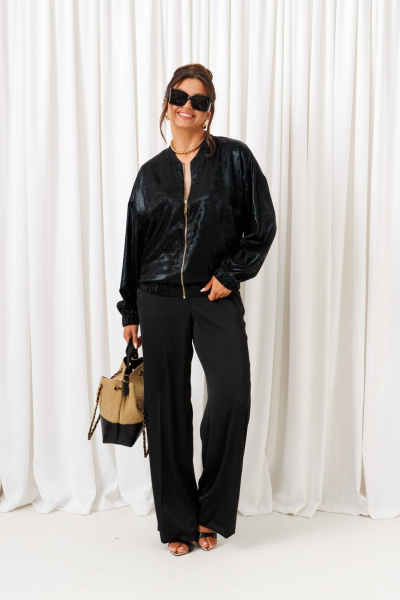 Блуза, брюки, топ Beautiful&Free 6427 черный-латте - фото 1