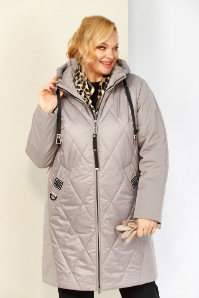Куртка Shetti 2209 бежево-серый - фото 5