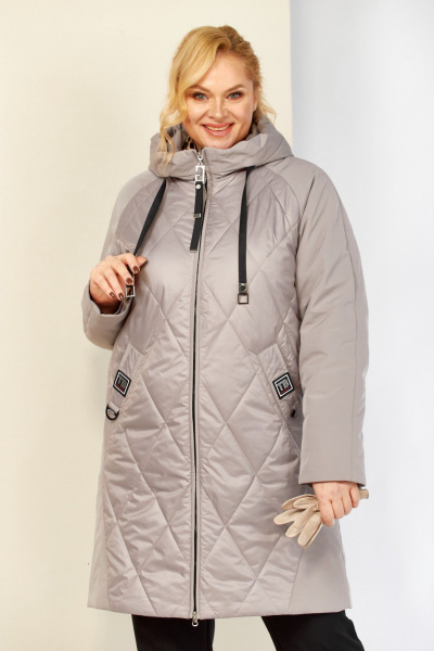 Куртка Shetti 2209 бежево-серый - фото 4