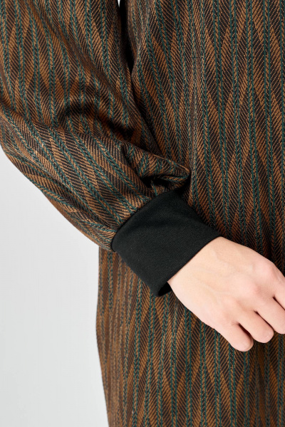 Платье Gizart 7385/1 зелено-рыжий - фото 8