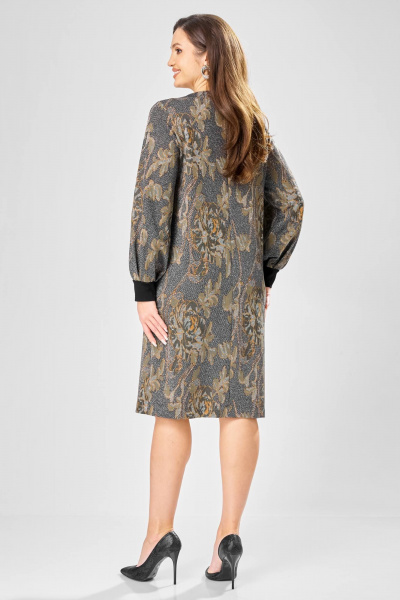 Платье Gizart 7385/1 серо-оливковый - фото 7