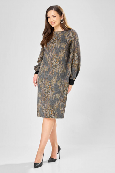 Платье Gizart 7385/1 серо-оливковый - фото 2