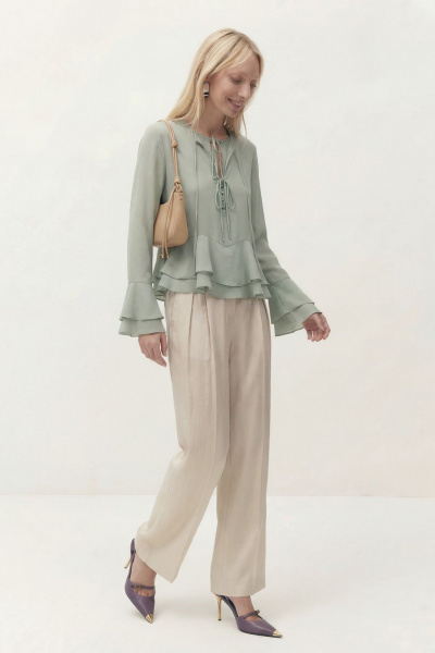 Блуза Lokka 1815 оливковый - фото 7